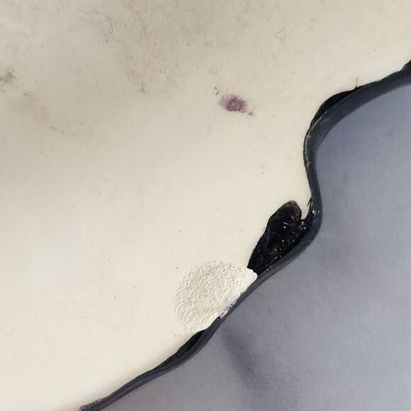 Huting Oinca plate handmade grape cluster vine trim serving dish - Picture 7 of 7